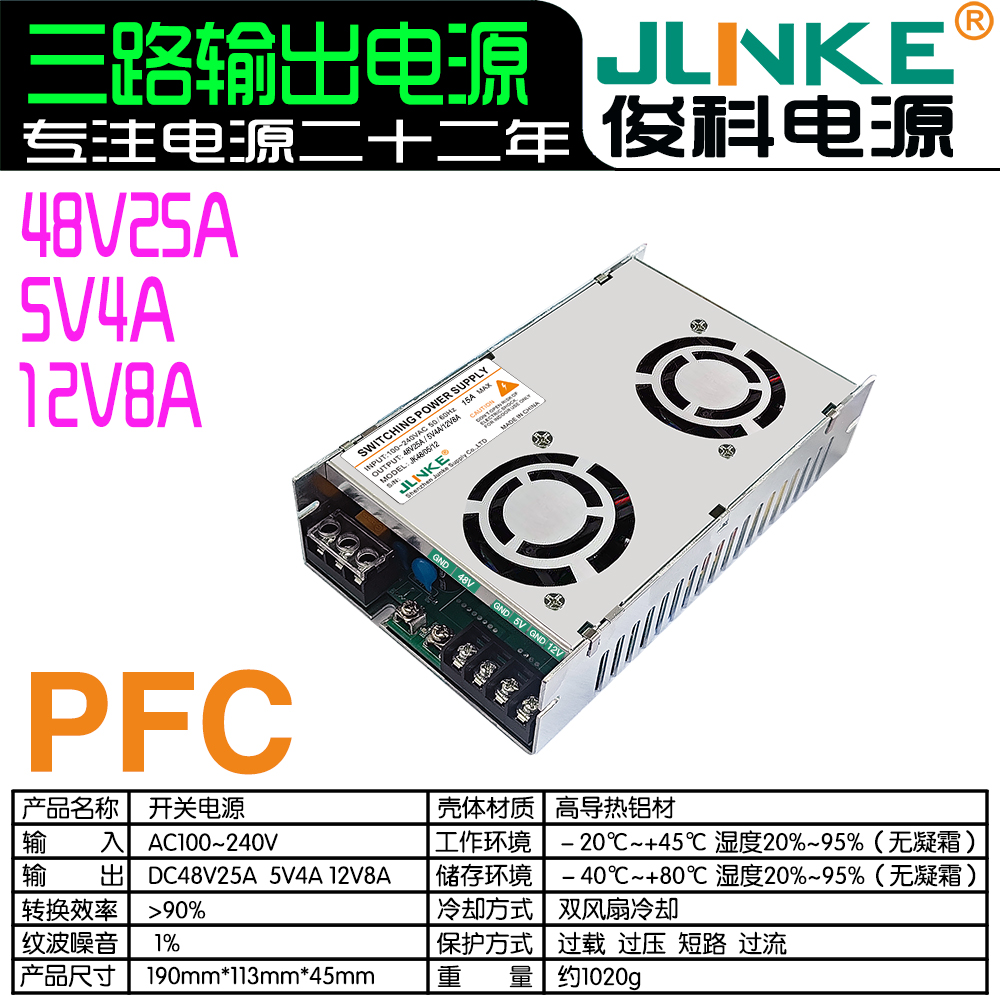 5V4A/12V8A/48V25A